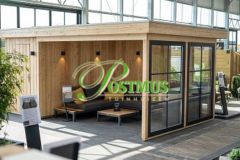 Het moderne tuinhuis bouw je met het paneelsysteem van Lugarde
