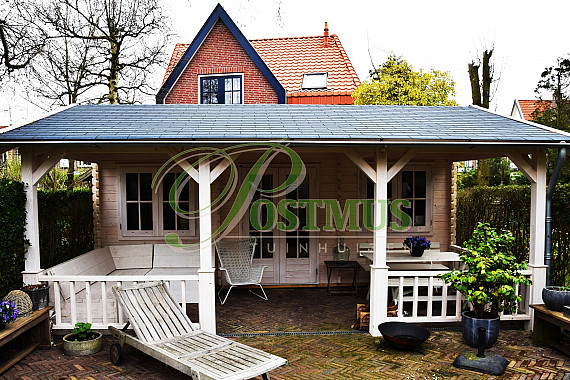 Blokhut met veranda