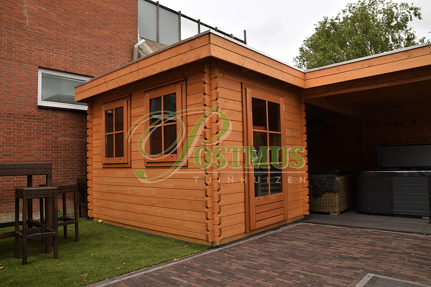 Blokhut met veranda